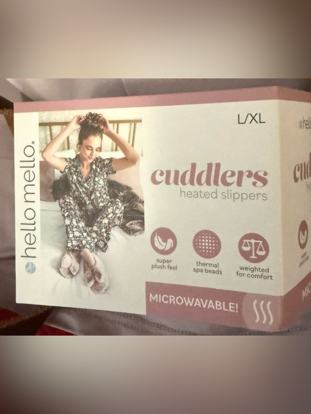 BNWT cuddlers Heated Slippers - Cozy Pink L/XL